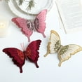 thumbnail image 6 of 3Pcs Elegant Velvet Bow Clips Flocked Christmas Tree Decorations Green Gold Pink, 6 of 9