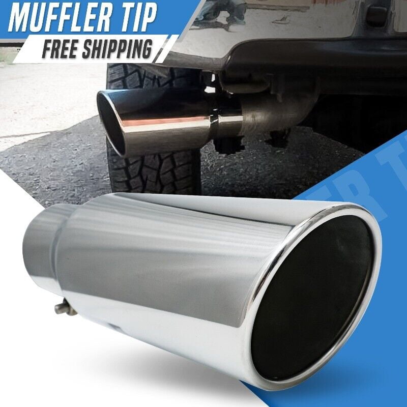 Exhaust Tips 4 Inch Inlet Stainless Steel Exhaust Tip - 4x3.15" Oval Outlet, 2.5" Inlet, Slant Cut Rolled Edge 3 To 5 In Exhaust Tip - Foto 10