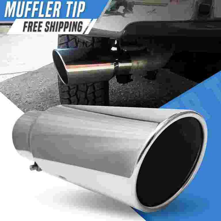 Exhaust Tips 4 Inch Inlet Stainless Steel Exhaust Tip - 4x3.15" Oval Outlet, 2.5" Inlet, Slant Cut Rolled Edge 3 To 5 In Exhaust Tip - Foto 10