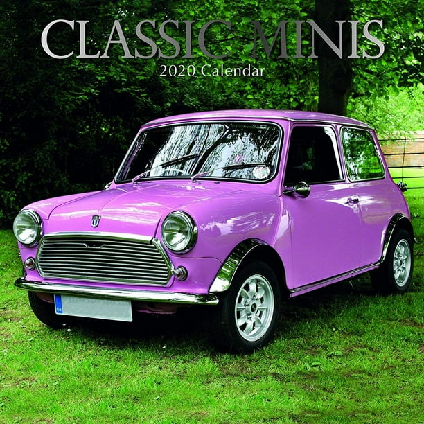 2020 Wall Calendar 12" 16-Month, Classic Mini Cooper Automobile Theme w