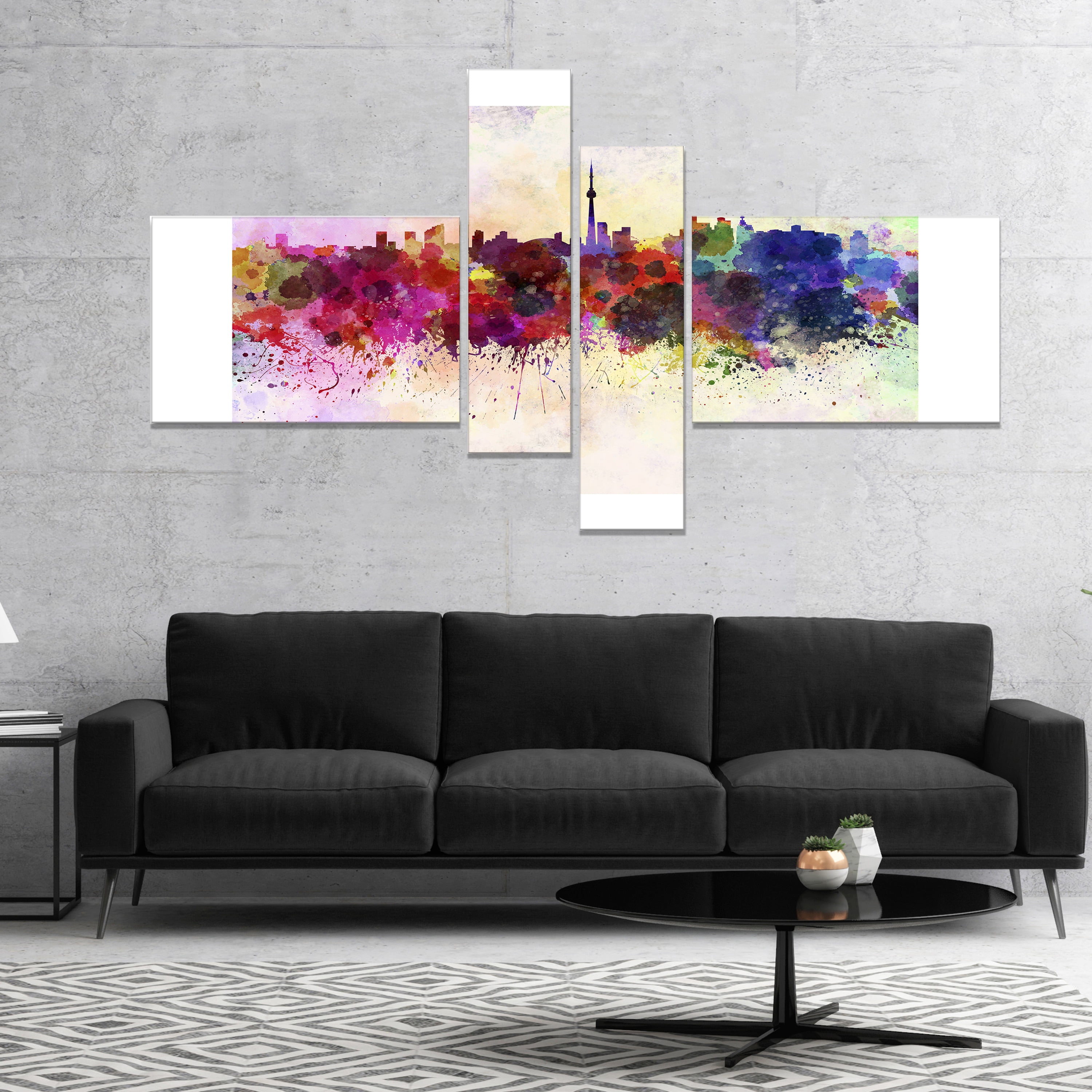 Designart 'Toronto Skyline ' Cityscape Canvas Artwork Print