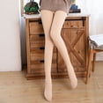 thumbnail image 2 of Leggings de mujer para otoño e invierno, ropa exterior de terciopelo grueso, color carne negro, medias de seda, artefacto ligero para piernas, pantalones de algodón cálidos desnudos,, 2 of 5