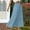 *Light Blue, variant on Women's Elastic High Waist Tiered Flowy Maxi Skirt,Solid Casual A Line Long Swing Skirt Red,Women's Plus XXL