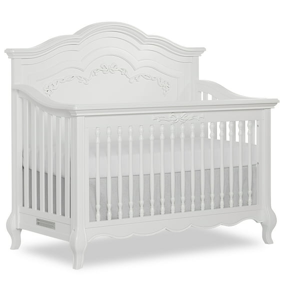 evolur Aurora 5 in 1 Convertible Crib Frost