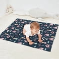 thumbnail image 2 of Dark Blue Little Princess Pattern Blanket,Comfortable Soft Lamb Wool Throw Blanket,All Season,Warm Lightweight Blankets for Sofa Bed Couch Living Room Chair,30"x40", 2 of 4