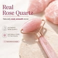 thumbnail image 5 of Beauty by Earth Rose Quartz Facial Roller - Best Face Roller and Skincare Tool for Facial Massage, Quality Pink Stone Face and Neck Roller, in Magnetic Gift Box (1 pack), 5 of 9