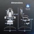 thumbnail image 3 of Gymax Gaming Chair w/ Headrest Reclining Backrest Lumber Support Linkage Armrests Grey, 3 of 10