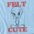 thumbnail image 2 of Looney Tunes Felt Cute Women's T Shirt, Light Blue, Medium, 2 of 6