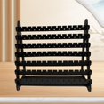 thumbnail image 2 of Expositor de pendientes, soporte para pendientes, base estable, almacenamiento de madera de varios niveles Negro, 2 of 9