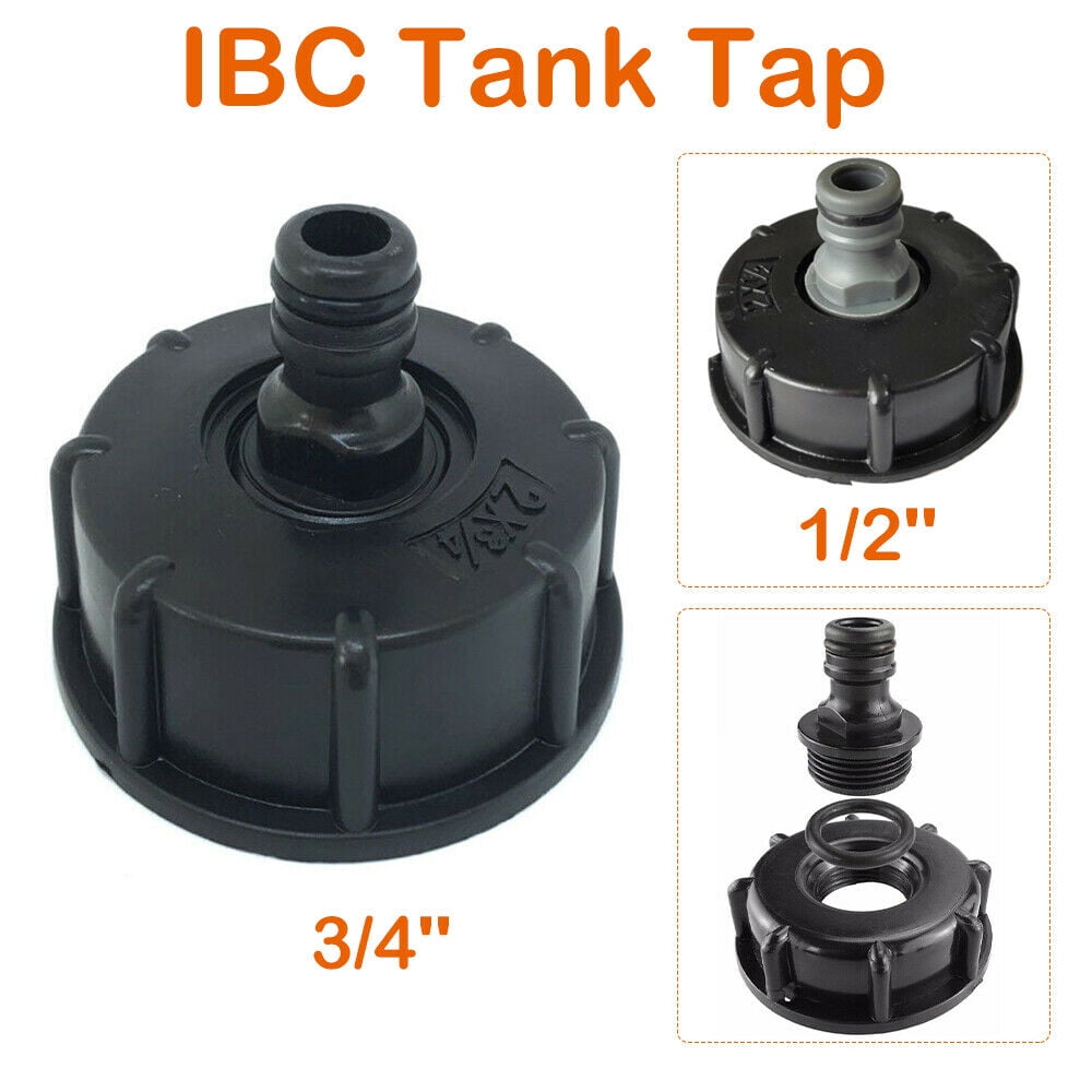 3/4'' Garden Hose Connector Details about   IBC Tank Adapter S60X6 Coarse Threaded Cap to 1/2'' 