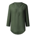 thumbnail image 7 of Aoiroe Womens Shirts Casual Dressy Tops Dressy Long Sleeve Tops For Women Long Sleeve Blouses For Women Womens Business Casual Tops Womens Shirts Outfits For Women Button Down Shirt Women Green L, 7 of 7