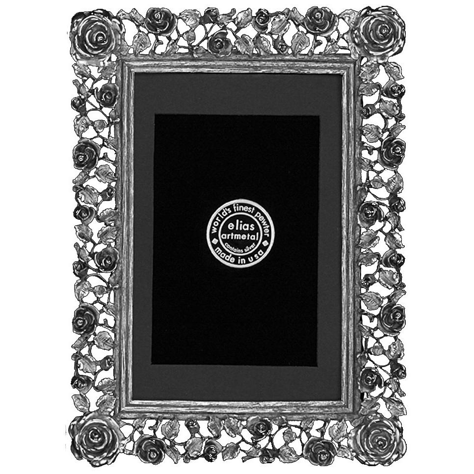 TRELLIS ROSE luxe Fine Pewter 4x6 3onehalf inchx5onehalf inch by