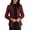 Wine, variant on gbyLJF Women's Lightweight Down Jacket Solid Color Zip Up Long Sleeve Coats Slim Fit Stand Collar Cotton-padded Jacket