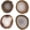 Natural, variant on Natural Agate Coasters Dyed Black Sliced Polished for Coffee Cup Home Decoration with Rubber Bumpers Home Decoration Set of 4