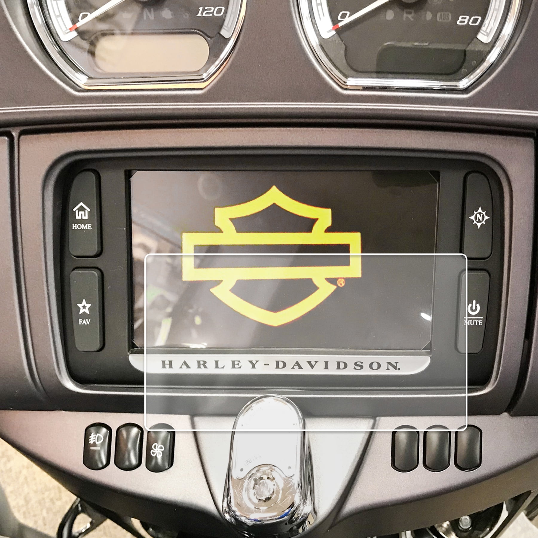 2014-2018 Compatible with Harley Davidson Ultra Limited Boom Box Motorcycle Screen Saver 1pc Custom Fit Invisible High Clarity Touch Display Protector Minimizes Prints 6.5 Inch 
