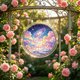 thumbnail image 1 of Round Acrylic Puzzle Suncatcher - Stained Glass Style Window Hanging Dreamy For Home Decor, 1 of 6