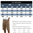 thumbnail image 2 of Homeyce Mens Cargo Shoes Knee Length Elastic Waist Cargo Pants Casual Stretch Summer Bermuda Shorts with Multi-Pockets No Belt Big Tall Pants,Light Brown 2XL, 2 of 4