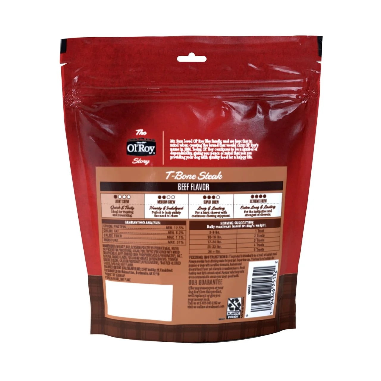 Ol' Roy T-Bone Steak Bites Beef Flavor Chewy Dog Treats, 4.5 oz Bag