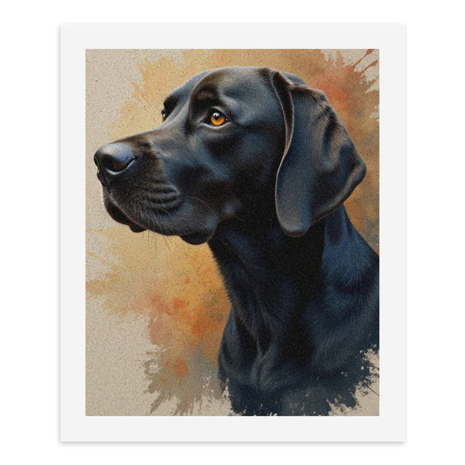 Paint By Numbers Kit for Adults Beginner - Black Dog Portrait Art DIY Canvas Painting Kits for Adults, Frameless Paint By Number for Adults for Home Wall Decor 16x20 Inch