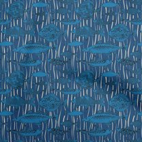 oneOone Viscose Chiffon Beige Fabric Ocean Fish Quilting Supplies Print Sewing Fabric By The Yard 42 Inch Wide