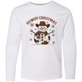thumbnail image 3 of Inktastic Howdy Christmas Western Snowman Long Sleeve Youth T-Shirt, 3 of 5