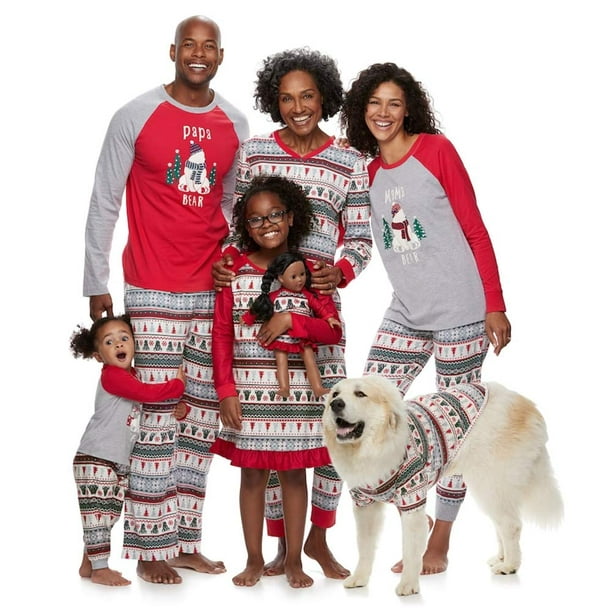 Girls christmas best sale pajamas walmart