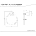 thumbnail image 2 of Kingston Brass BA1754MB Porte-Serviette 6 Pouces, Noir Mat, 2 of 2