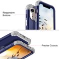 thumbnail image 4 of Dteck Case for Apple iPhone 13 mini 5.4-inch,Shockproof Rubber Case 3-Layer Protection Armor Hybrid Hard Phone Back Cover for iPhone 13 mini,Darkblue, 4 of 6