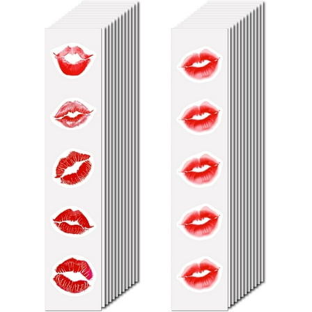 480 Pcs Red Lips Scrapbook Sticker Water Bottle Stickers Cute Vinyl Waterproof Vsco Laptop Small Self-Adhesive Labels Craft