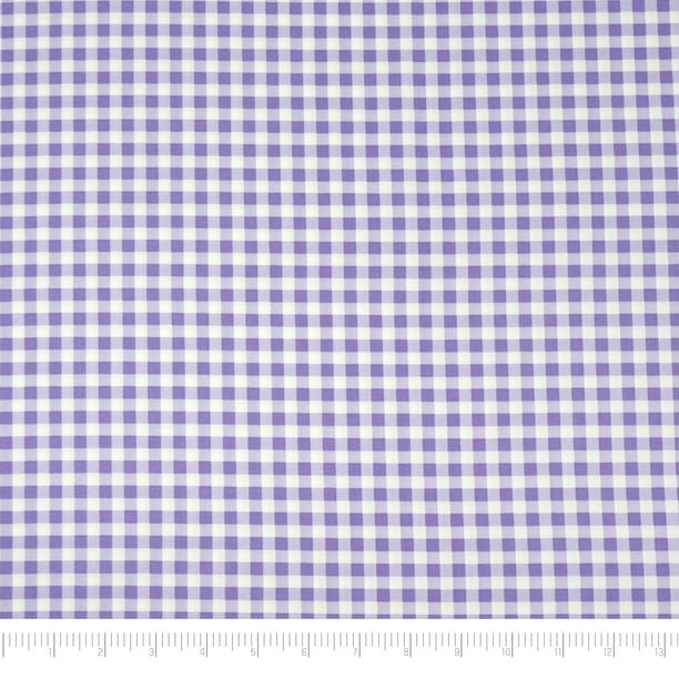 Singer Fabrics, 100 Cotton Print, Craft Quilting, 44 Inch, Purple Gingham Check, 8 Yard Precut