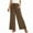 Brown, variant on Wide Leg Pants for Women Elastic High Waisted Drawstring Palazzo Pants Casual Loose Beach Trousers with Pockets