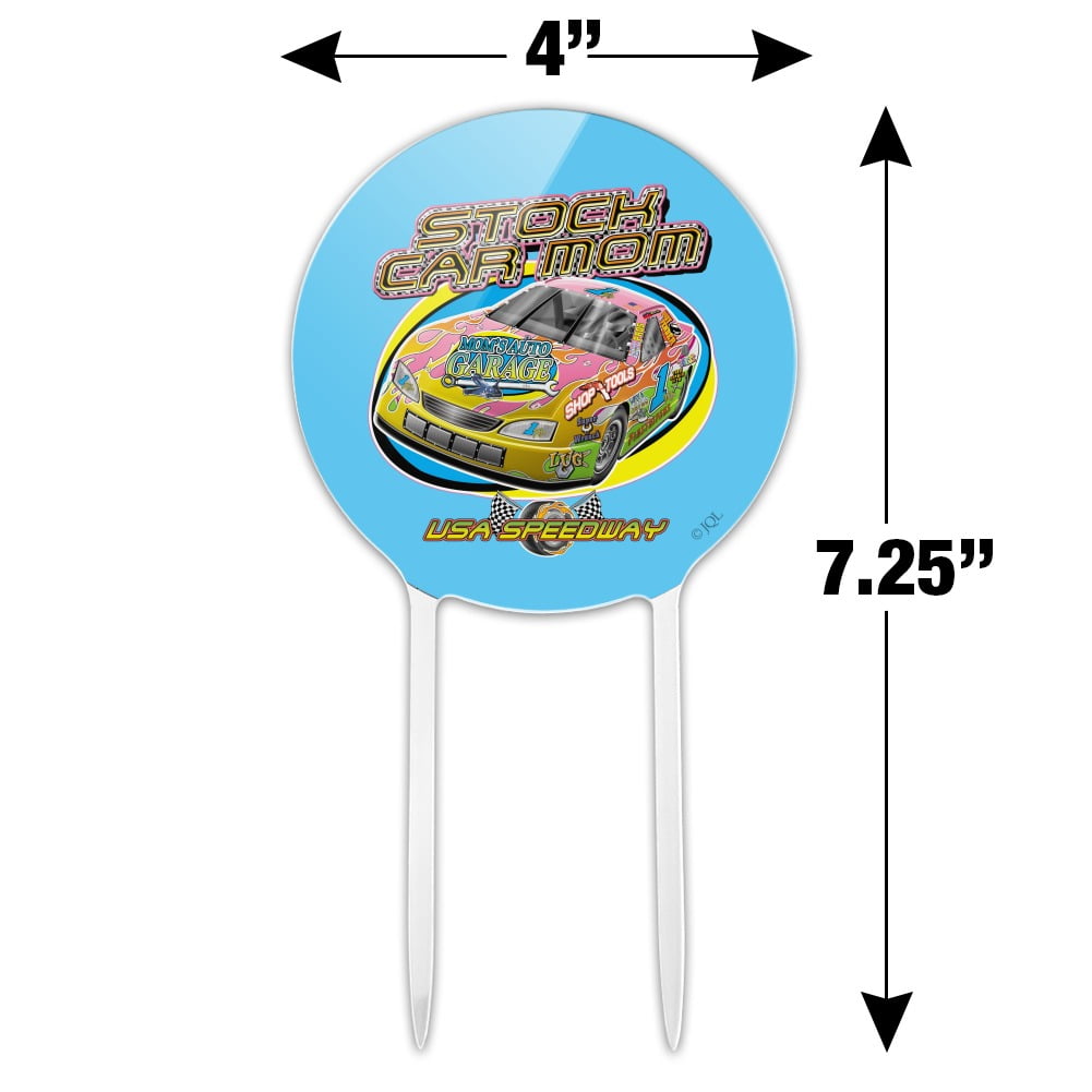 Personalised Acrylic Speedway Motorcycle Motorsports Birthday Cake Topper