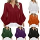 thumbnail image 1 of Ropa para mujer,Blusa holgada de poliéster con cuello redondo y mangas 3/4 para mujer, ideal para uso diario, sopatenor, 1 of 8
