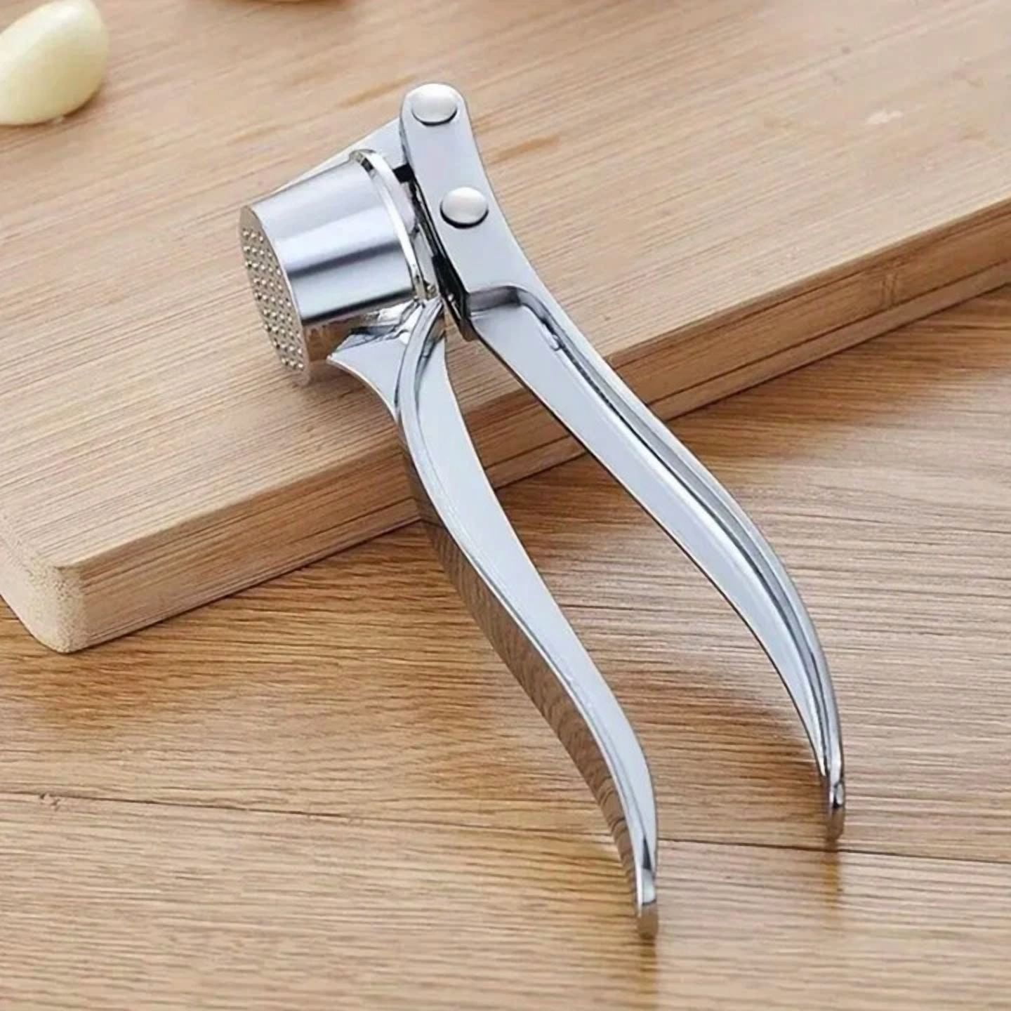 Stainless Steel Garlic Press, Manual Garlic Press With Handle, Kitchen Accessori