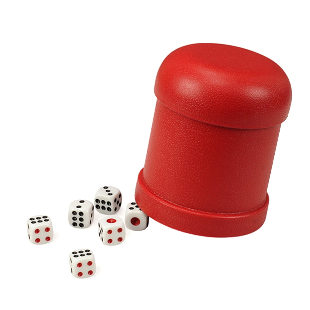 6Pcs Dices with Dice Cup Board Drinking Board Game Toy Gambling Dices
