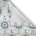 thumbnail image 6 of Ambesonne Tattoo Grommet Curtain, Aquarelle Compass Travel, 50" x 54", Blue Black Yellow, 6 of 6