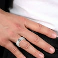 thumbnail image 2 of Mens Stainless Steel Band With Cubic Zirconia., 2 of 2