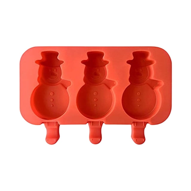 Ainf Cute Silicone Ice Homemade Popsicle Maker Easy Release Snowman Ice Maker