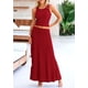 thumbnail image 4 of Conjunto de Falda Larga de 2 Piezas para Mujer PRETTYGARDEN Rojo XL, 4 of 7