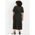 thumbnail image 2 of Avenue Women's Plus Size Aimee Sateen Flutter Sleeve Dress, 2 of 2