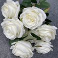 thumbnail image 2 of 9 rosas medianas para decoración de jardín, bodas, salas de estar interiores, flores de simulación, accesorios de fotografía, flores falsas, 2 of 6