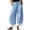 Blue_#02, variant on Sewkxo Womens Lace Trim Gingham Barrel Pants Wide Leg Elastic Drawstring Waist Lounge Pants Plaid Trousers with Pockets,Blue XL