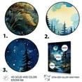 thumbnail image 3 of Designart "Midnight Serenity Blue Pine Tree Landscape II" Floral Floater Framed Canvas Art Print, 3 of 7