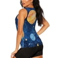 thumbnail image 3 of Balery Planets And Stars1 Camiseta sin mangas estampada ligera para mujer, tops de entrenamiento sin mangas, camisetas de yoga transpirables de secado rápido.-Medium, 3 of 7