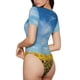 thumbnail image 2 of Fotbe Blooming Sunflower Field Body de Mujer con Cuello Redondo y Mangas Cortas, Sin Mangas Ajustado, Suave, Cómodo y Básico-Large, 2 of 7