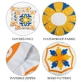 thumbnail image 3 of Juego De 4 Fundas De Almohada Impermeables Para Exteriores, Con Estampado Floral Y Estilo Bohemio, Para Exteriores, Para Muebles De Patio, Jardín, 18.0 X 18.0 In, Color Amarillo, 3 of 5