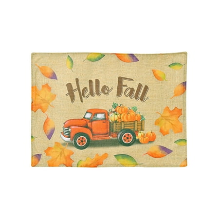 

Fuieoe Kitchen Kitchen Decor Autumn Decoration Pumpkin Maple Leaf Placemat Thanksgiving Scene Decora Kitchen Gadgets Clearance