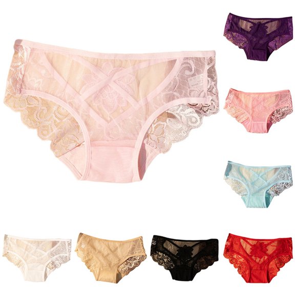 CAIXIA Women Underwear Cotton No Show Panties for Women Skin-Friendly High Waisted Ladies Briefs Hipster Seamless Bikini Panties