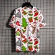 thumbnail image 4 of Camisetas de verano con estampado de árbol de Navidad para hombre, Camiseta con cuello redondo, camiseta de manga corta de marca de lujo, 4 of 4