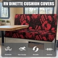 thumbnail image 4 of Uorisanigo RV Dinette Cushions Covers 2 Set Stretchable Camper Cushion Slipcover Breathable Creepy Palm Print Sofa Furniture Protection for Travel Trailer Couch Washable, 4 of 7